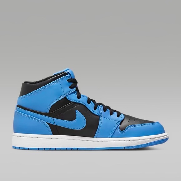 Air Jordan 1 Mid University Blue/Black-White DQ8426 401 - Picture 3 of 9